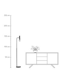 Lámpara de lectura Wilson, Pantalla: vidrio, Cable: plástico, Negro, An 28 x Al 151 cm