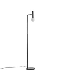 Leeslamp Wilson met glazen lampenkap, Lampvoet: gepoedercoat metaal, Fitting: gepoedercoat metaal, Lampenkap: glas, Zwart, B 28 cm x H 151 cm