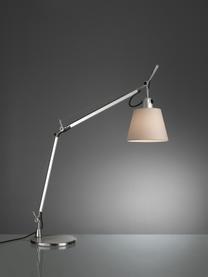 Veľká nastaviteľná stolová lampa Tolomeo Basculante, Odtiene striebornej, lomená biela, Š 65 x V 66-75 cm