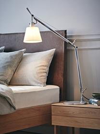 Veľká nastaviteľná stolová lampa Tolomeo Basculante, Odtiene striebornej, lomená biela, Š 65 x V 66-75 cm