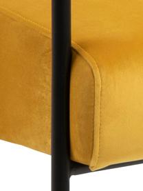 Fauteuil lounge en velours Cloe, Velours jaune