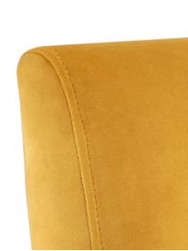 Fluwelen lounge fauteuil Cloe, Bekleding: polyester fluweel, Frame: gepoedercoat metaal, Fluweel geel, 67 x 67 cm