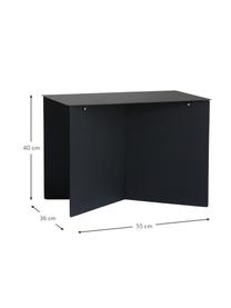 Metalen salontafel Dinga in zwart, Gepoedercoat metaal, Zwart, B 55 cm x H 40 cm