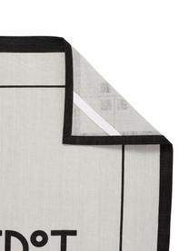 Torchon dans une boîte de rangement Square, Coton, Noir, blanc, larg. 50 x long. 70 cm