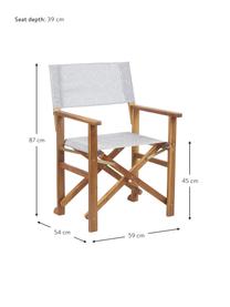 Silla plegable de madera Zoe, Estructura: madera de acacia maciza a, Gris, An 59 x Al 87 cm