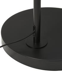 Grote booglamp Niels, Lampvoet: geborsteld metaal, Lampenkap: linnen, Lichtbeige, zwart, H 218 cm