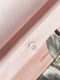 Katoensatijnen kussenhoes Blossom, Weeftechniek: satijn Draaddichtheid 210, Lichtroze, meerkleurig, B 60 x L 70 cm
