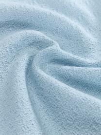 Povlak na polštář s ozdobnými třásněmi Lorel, 100 % bavlna, Modrá, Š 30 cm, D 50 cm