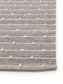 Handgewebter Baumwollteppich Lupo in Grau/Beige, 80% Baumwolle, 20% Wolle, Grau, B 120 x L 170 cm (Größe S)