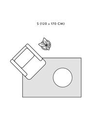 Ręcznie tkany dywan z bawełny Lupo, 80% bawełna, 20% wełna, Szary, S 120 x D 170 cm (Rozmiar S)