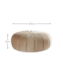 Pouf en velours pour enfant Terassa, Velours beige, Ø 57 x haut. 20 cm