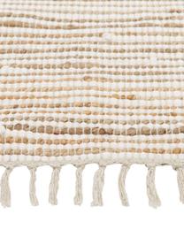 Tappeto in cotone/fibre di canapa Arlid, 60% cotone, 40% fibre di canapa, Crema, beige, Larg. 60 x Lung. 120 cm (taglia XS)