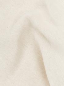 Zachte fleece kussenhoes Sylt met stiksels, 85% katoen, 15% polyacryl, Crèmewit, beige, 50 x 50 cm