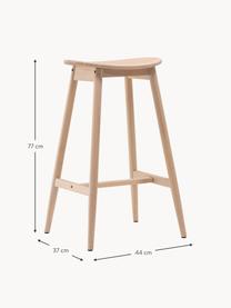 Barkruk Orust van rubberhout, Rubberhout, Rubberhout, B 44 x H 77 cm