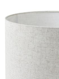 Große Keramik-Tischlampe Gisella, Lampenschirm: Leinengemisch, Lampenfuß: Keramik, Weiß, Ø 35 x H 55 cm