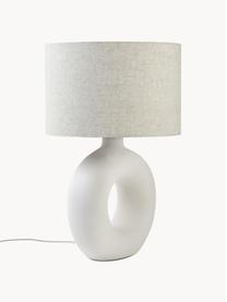 Grande lampe à poser en céramique Gisella, Beige clair, Ø 35 x haut. 55 cm