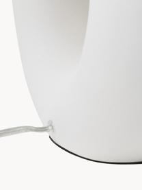 Große Keramik-Tischlampe Gisella, Lampenschirm: Leinengemisch, Lampenfuß: Keramik, Hellbeige, Ø 35 x H 55 cm