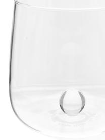 Mundgeblasene Wassergläser Melting Pot Calm mit unterschiedlichem Relief, 6er-Set, Glas, Transparent, Weiß, Ø 7-10 x H 9-11 cm, 270 bis 440 ml