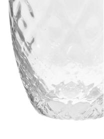 Mondgeblazen waterglazen Melting Pot Calm met verschillende reliëfs, 6-delig, Glas, Transparant, wit, Ø 7-10 x H 9-11 cm, 270 - 440 ml