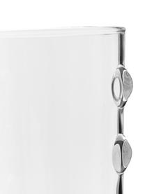 Mondgeblazen waterglazen Melting Pot Calm met verschillende reliëfs, 6-delig, Glas, Transparant, wit, Ø 7-10 x H 9-11 cm, 270 - 440 ml