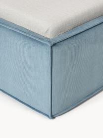 Cord-Einzelbett Dream, Bezug: Cord (92 % Polyester, 8 %, Korpus: Massives Fichtenholz, Spa, Cord Blau, B 90 x L 200 cm