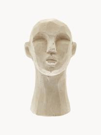 Set de figuras decorativas Figure Head, 3 uds., Cemento, Blanco Off White, turrón, beige claro, Ø 9x Al 15 cm