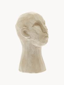 Set de figuras decorativas Figure Head, 3 uds., Cemento, Blanco Off White, turrón, beige claro, Ø 9x Al 15 cm