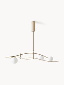 Grote hanglamp Nebo, Lampenkap: glas, Lichtbeige, B 120 x H 87 cm