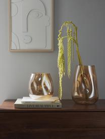 Mundgeblasene Glas-Vase Luster, Glas, mundgeblasen, Ocker, Ø 18 x H 26 cm