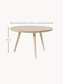 Table basse artisanale en bois de chêne Accent, Bois de chêne, certifié FSC, Bois de chêne, clair, Ø 70 x haut. 42 cm