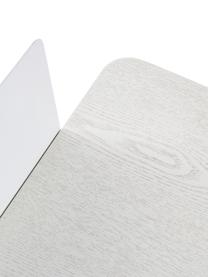 Smal bureau Liberty in wit, Tafelblad: MDF met essenhoutfineer, Frame: gecoat metaal, Rand: gecoat metaal, Wit, B 110 x H 45 cm