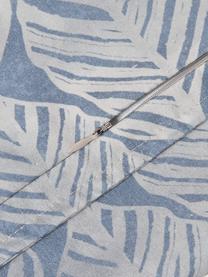 Kissenhüllen Armanda mit grafischem Muster, 2er-Set, 80 % Polyester, 20 % Baumwolle, Graublau, Hellbeige, B 45 x L 45 cm