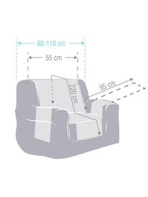 Funda de sillón Levante, 65% algodón, 35% poliéster, Gris, An 55 x L 220 cm