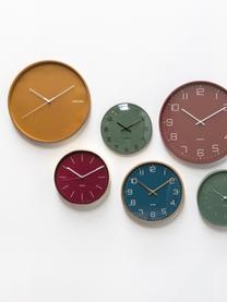 Horloge murale Hue, Brun caramel, blanc