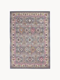 Tappeto Vintage Kashan, Retro: lattice, Blu, rosa, Larg. 121 x Lung. 173 cm (taglia S)