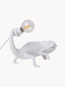 Petite lampe à poser LED design avec port USB Caméléon, Blanc, larg. 17 x haut. 14 cm