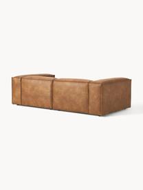 Modulares Sofa Lennon (3-Sitzer) aus recyceltem Leder, Bezug: Recyceltes Leder (70 % Le, Gestell: Massives Holz, Sperrholz, Füße: Kunststoff Dieses Produkt, Leder Braun, B 238 x T 119 cm