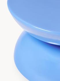Interiérový/exteriérový odkládací stolek Gigi, Umělá hmota, kov s práškovým nástřikem, Modrá, Š 65 cm, V 35 cm