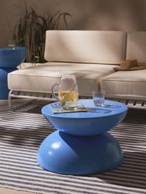 Interiérový/exteriérový odkládací stolek Gigi, Umělá hmota, kov s práškovým nástřikem, Modrá, Š 65 cm, V 35 cm