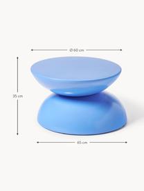 Table d'appoint de jardin Gigi, Plastique, métal, revêtement par poudre, Bleu, larg. 65 x haut. 35 cm