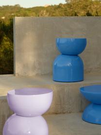 Tavolino da giardino da interno-esterno Gigi, Plastica, metallo verniciato a polvere, Blu, Larg. 65 x Alt. 35 cm