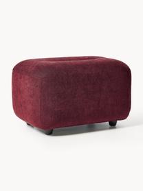 Hocker Stella, Bezug: 85 % Polyester, 15 % Baum, Gestell: Massives Buchenholz, Span, Webstoff Weinrot, B 71 x H 43 cm