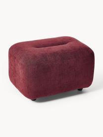 Hocker Stella, Bezug: 85 % Polyester, 15 % Baum, Gestell: Massives Buchenholz, Span, Webstoff Weinrot, B 71 x H 43 cm