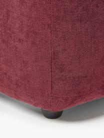 Hocker Stella, Bezug: 85 % Polyester, 15 % Baum, Gestell: Massives Buchenholz, Span, Webstoff Weinrot, B 71 x H 43 cm