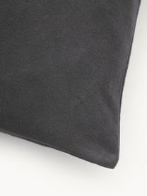 Poszewka na poduszkę z flaneli Biba, Ciemny szary, S 40 x D 80 cm