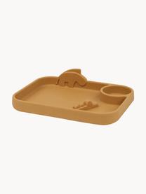 Plato infantil Peekaboo, 100% silicona, Ocre, An 22 x Al 5 cm