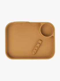 Assiette pour enfants Peekaboo, 100 % silicone, Ocre, larg. 22 x haut. 5 cm