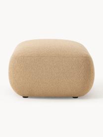 Pouf en tissu bouclé Sofia, Bouclé beige, larg. 99 x haut. 44 cm