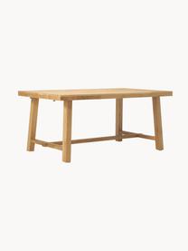 Table Brooklyn avec chaises pivotantes Alison, 5 élém., Tissu beige, bois de chêne, Lot de différentes tailles