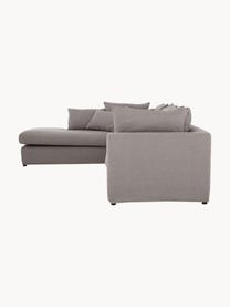 Divano angolare grande Zach, Rivestimento: polipropilene Il rivestim, Piedini: plastica, Tessuto taupe, Larg. 300 x Prof. 213 cm, chaise-longue a sinistra